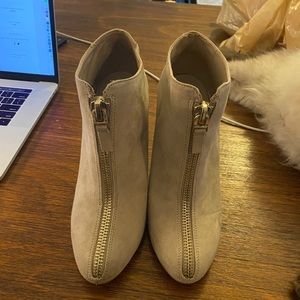 Zara Zip Up Tan Bootie Sz 40